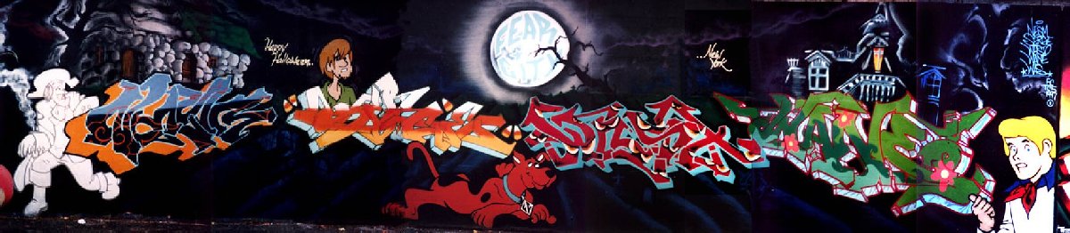 Scooby-Doo graffiti wall