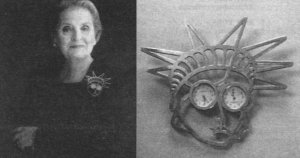 Albright and brooch