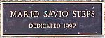 Plaque on the steps of Sproul Hall